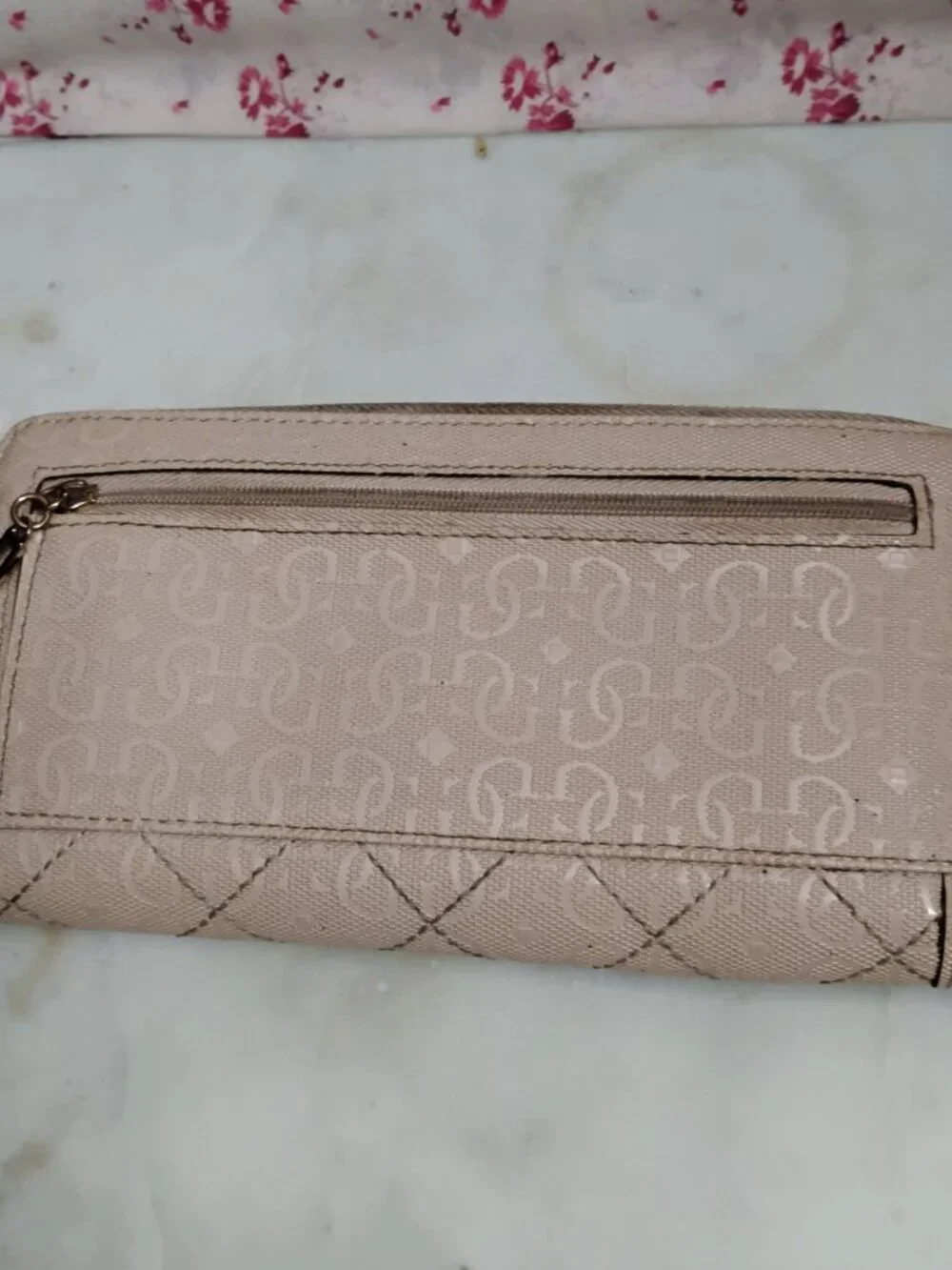 Pale Pink Guess Wallet Zippered